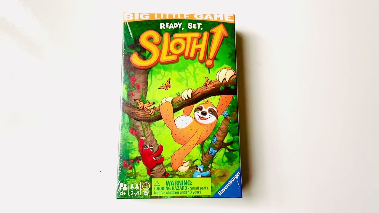 Ready Steady Sloth Travel Games for Kids Age 4 Years and up - Sloth Preschool BoardGames Jungle kid