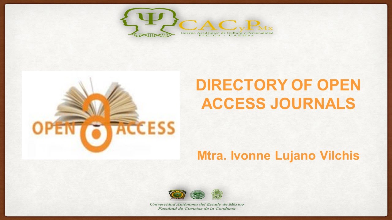 CACyPMx. ¿Qué es el DOAJ? Mtra. Ivonne Lujano Vilchis. (Parte 1)