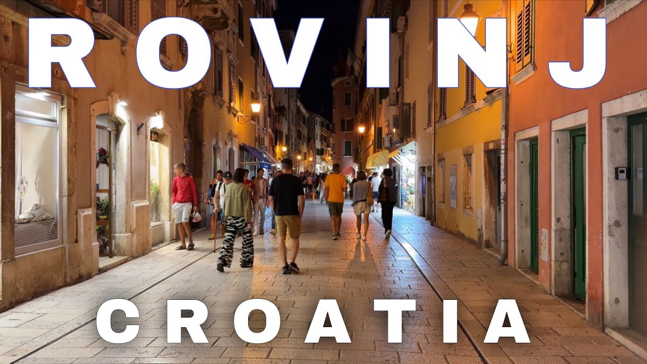Rovinj Croatia  🇭🇷 Walking Tour,  unforgettable evening in Rovinj Croatia 4K UHD 