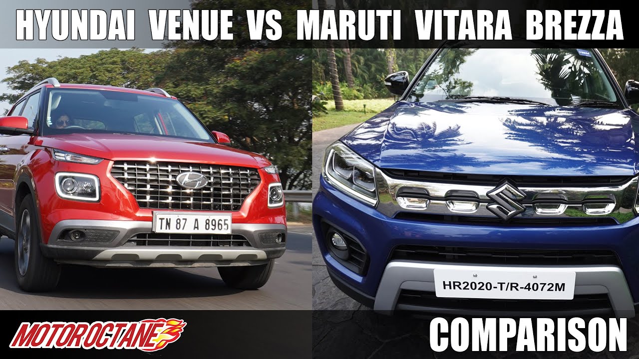 Hyundai Venue vs Maruti Brezza BS6 comparison | Hindi | MotorOctane