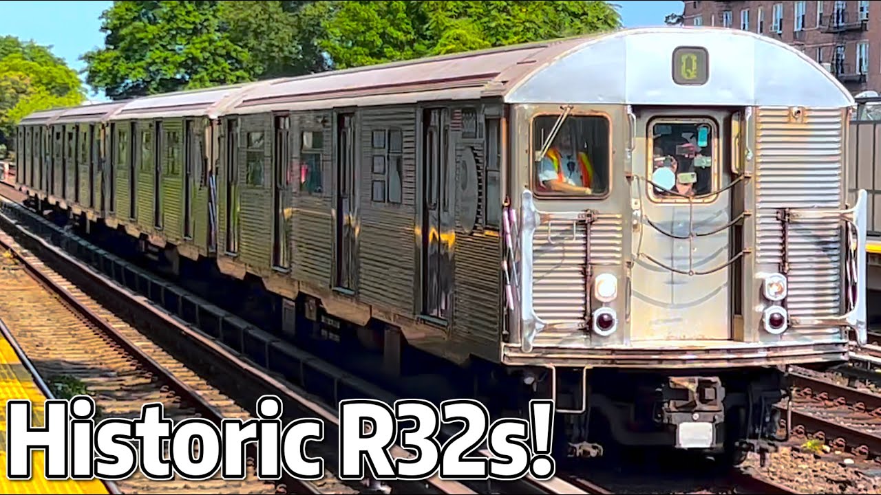 ⁴ᴷ⁶⁰ Museum R32 Cars Running at the NY Transit Museum 
