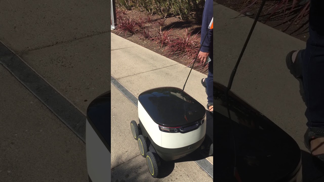 Silicon Valley. Food delivery by robots - В Кремниевой Долине роботы доставляют еду в офисы