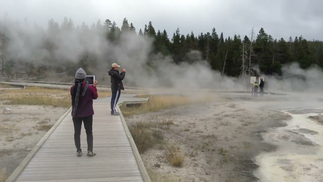 A closer look on geysers in Yellowstone 