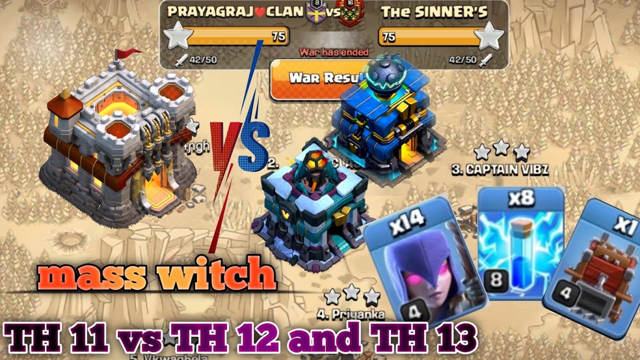 TH 11 easy spam war attack strategy || TH 11 vs TH 12 and TH 13 attack || fastest broken army||#coc