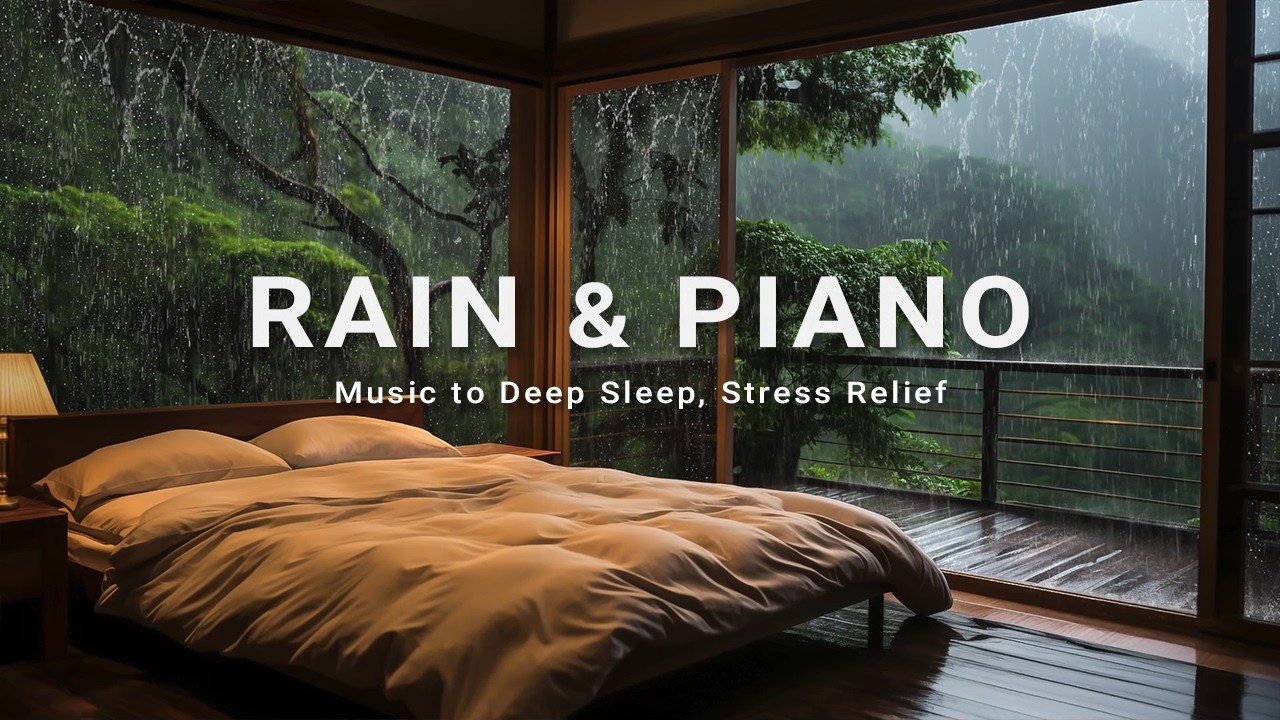 Soothing Piano and Rain Sounds for Deep Sleep - Relaxing Music for Anxiety, Insomnia and Meditation