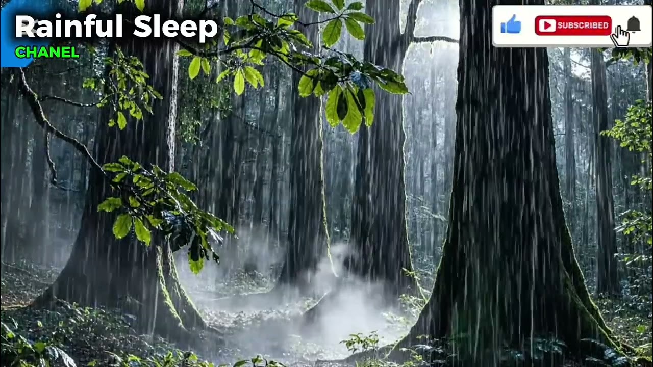 Heavy Rain Sounds 6 Hours 🌧️Deep Sleep, Relax, Study, No Thunder