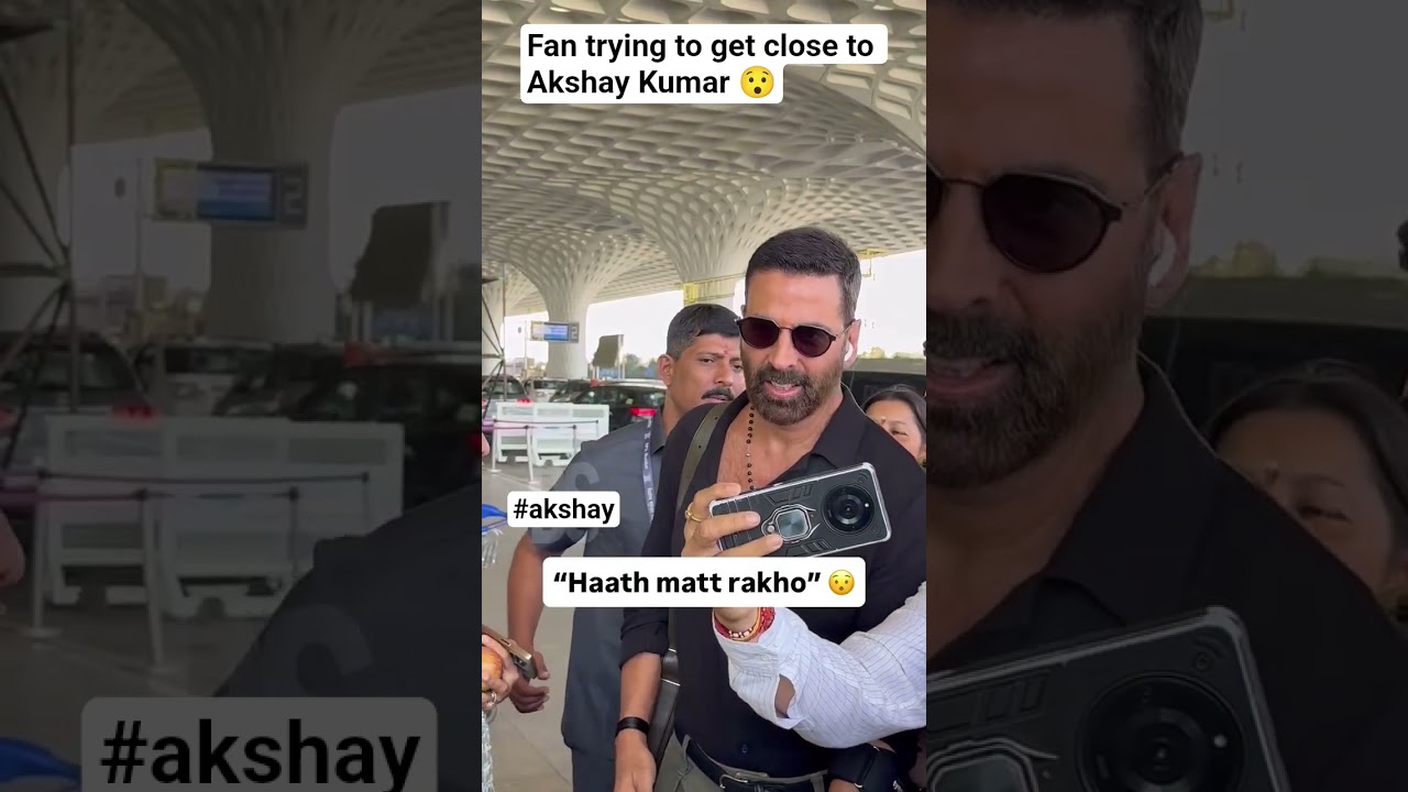 Fan trying to get close to Akshay Kumar 😯 