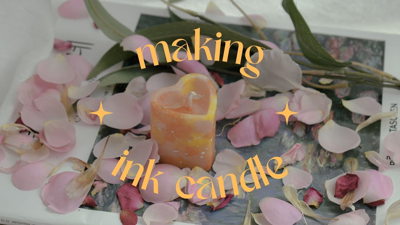 Making Aesthetic Handmade Candles With Inks - Korean Candles