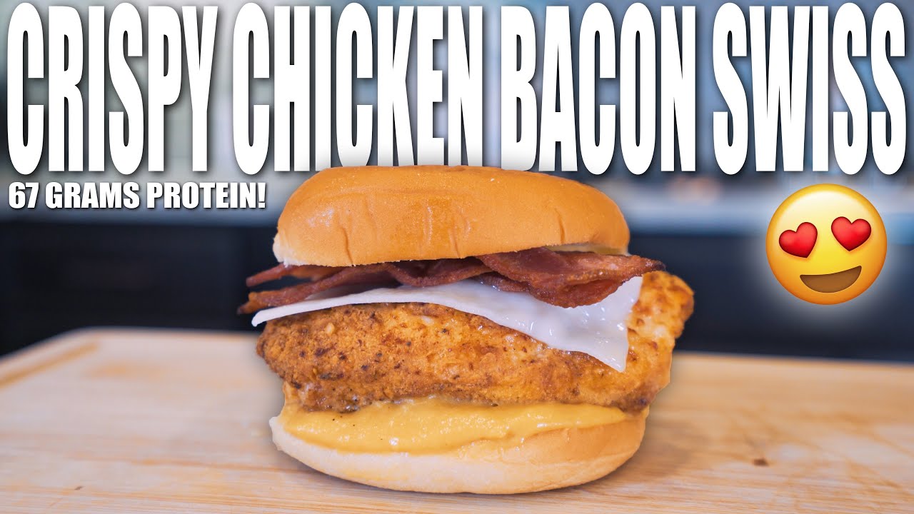 ANABOLIC CRISPY CHICKEN BACON SWISS | Easy High Protein Air Fryer Fried Chicken Recipe