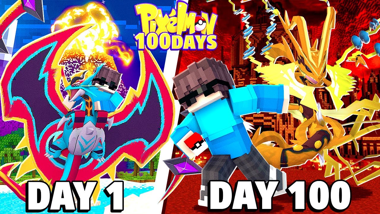 Tóm tắt 100 Ngày Minecraft Pixelmon ULTIMATE Sinh Tồn Siêu Khó !!
