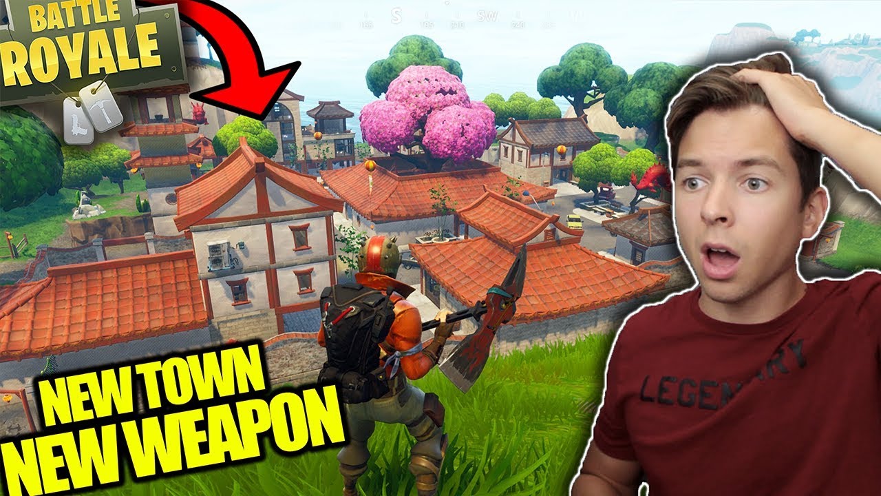 VICTORY ROYALE AT LUCKY LANDING?! NEW TOWN & HUNTING RIFLE WEAPON! FORTNITE BATTLE ROYALE