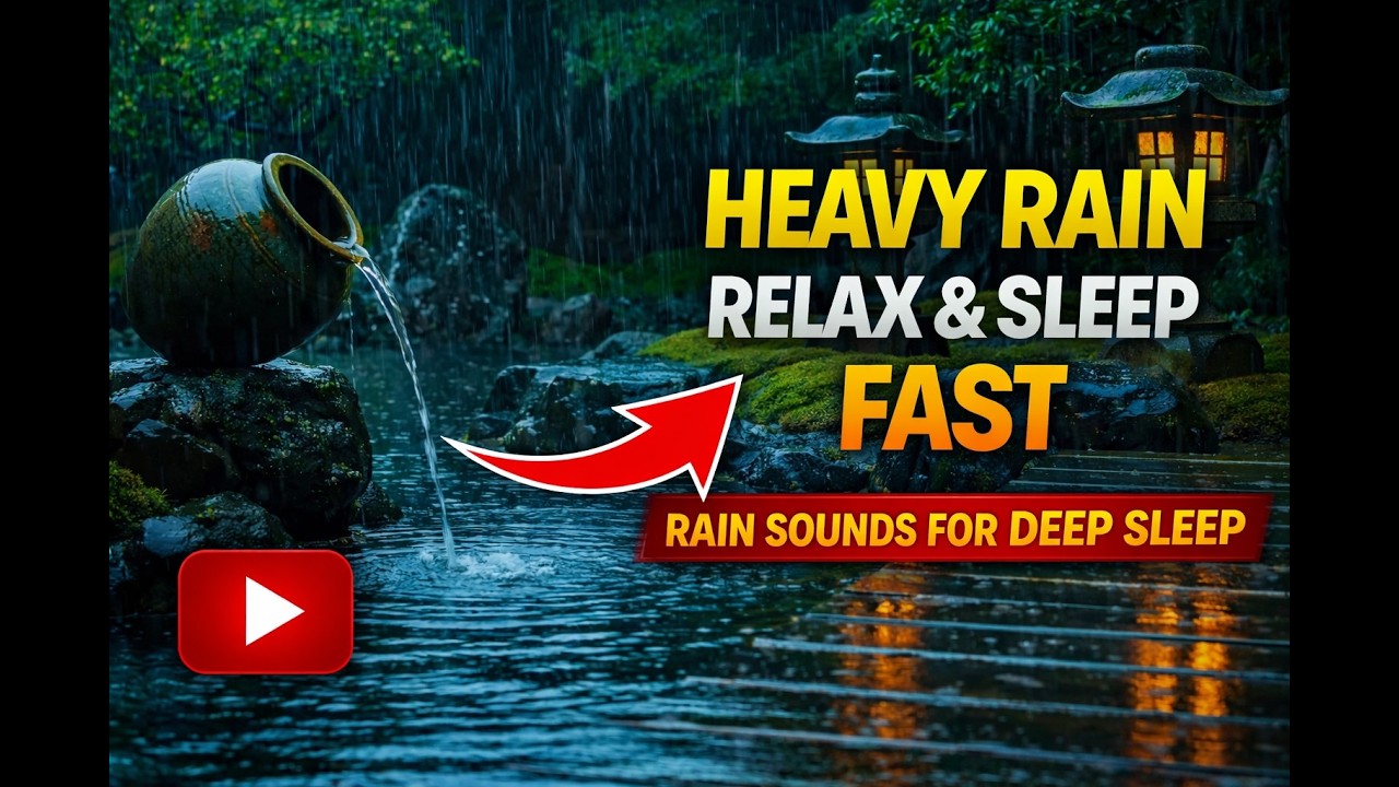 Rain Sounds for Sleep 🌧️ Deep Night Relaxation | Zen Garden Ambience