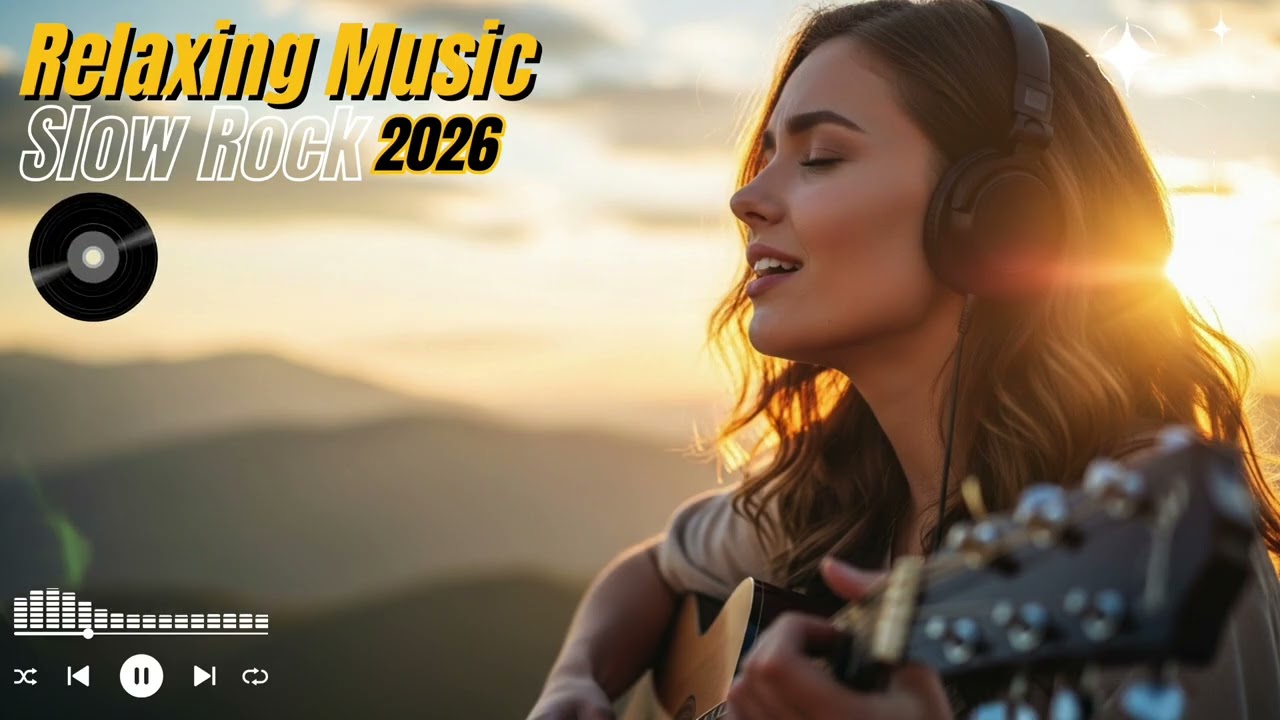 Peaceful Rock Sunset Playlist 🌄 Warm Evening Guitar Vibes
