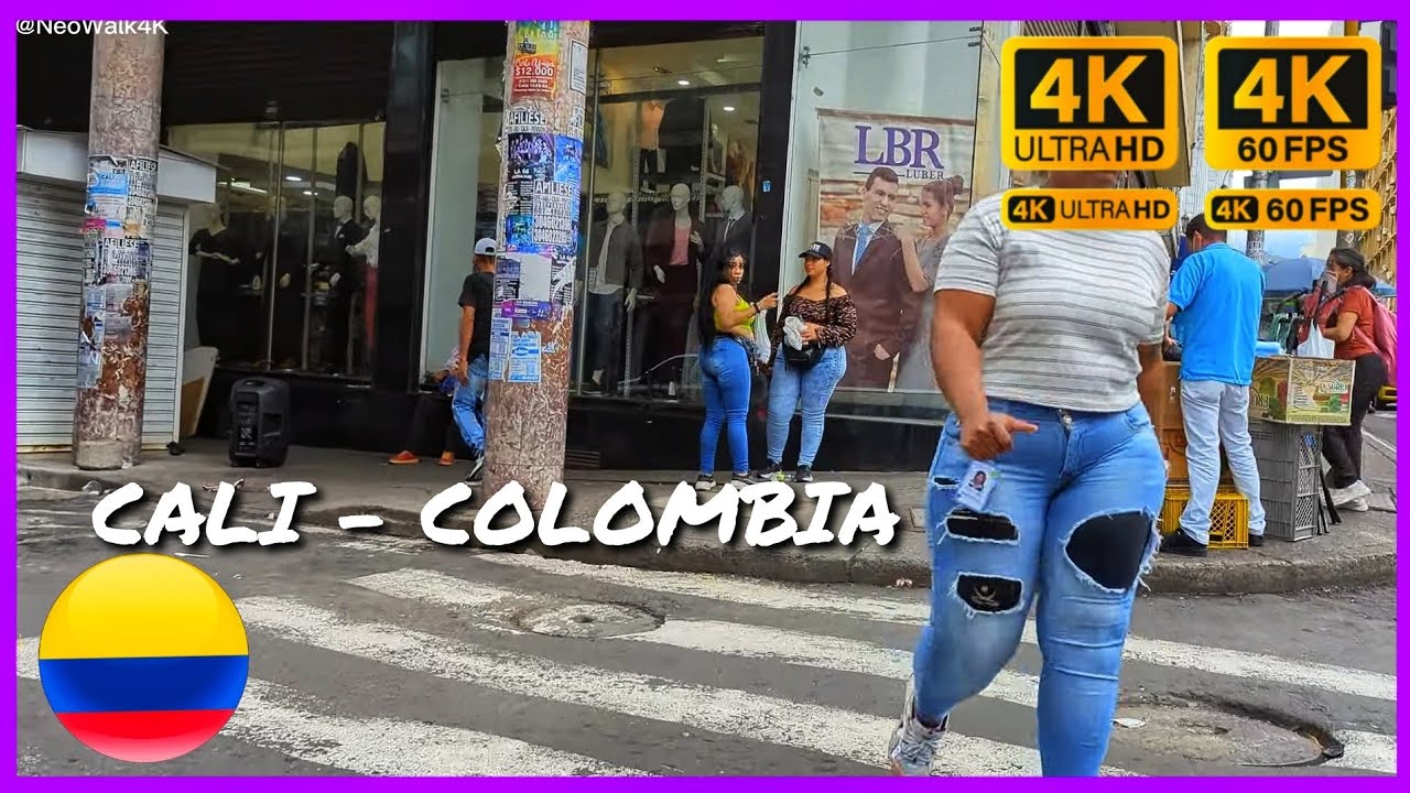 Pequeño RECORRIDO por el CENTRO de CALI / Walk Tour 4K UHD 2023 🇨🇴