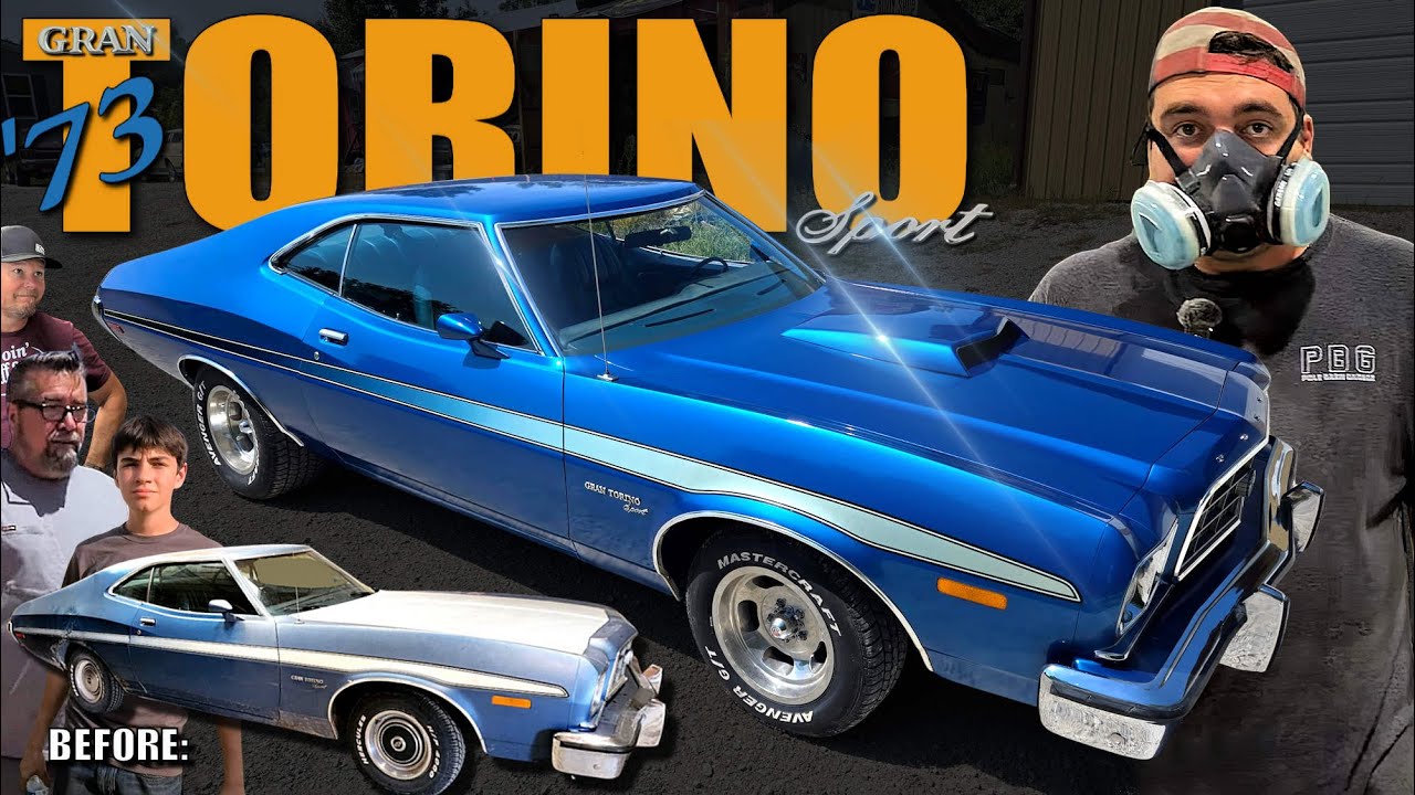 DIY Bodywork & Paint TRANSFORMS '73 Gran TORINO Sport ~ Like a Pro Restoration!