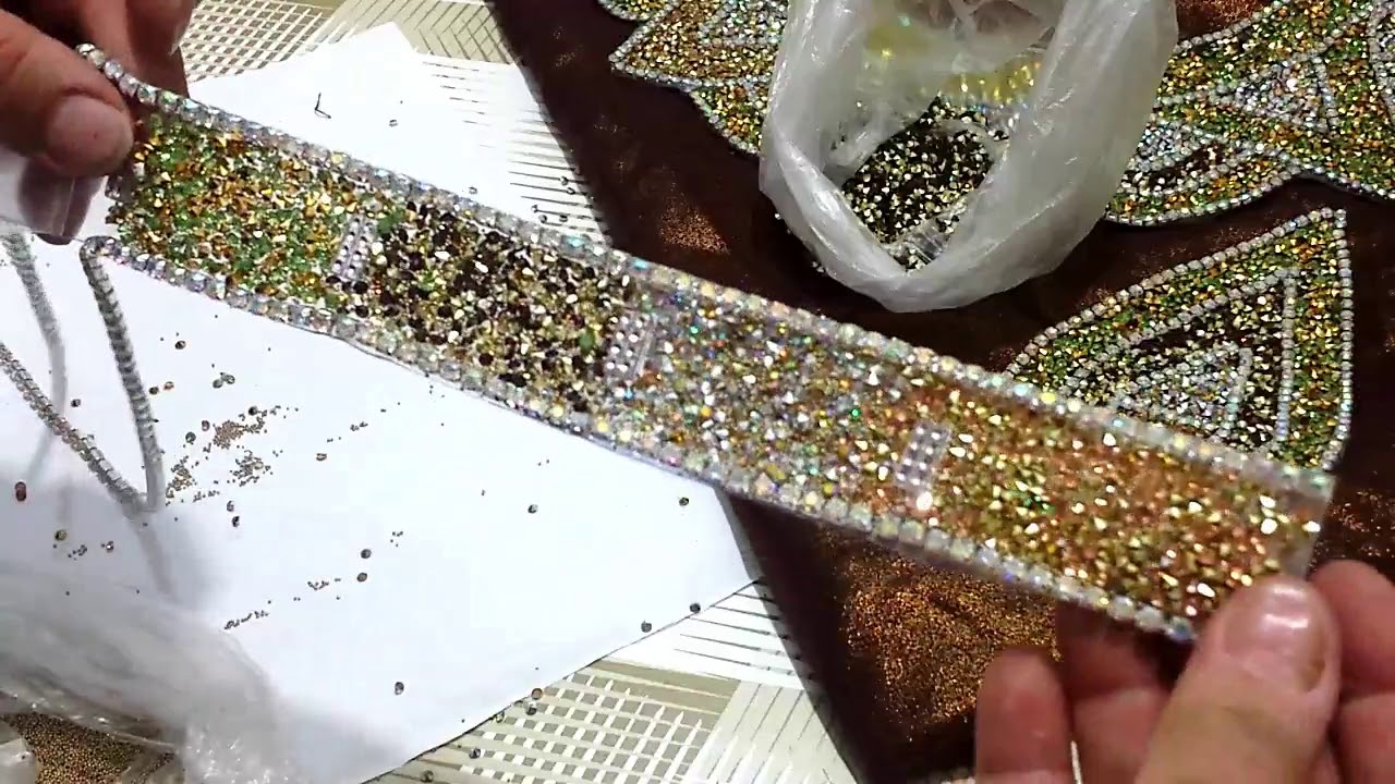 الطريقة الصحيحة والمتميزة في تلصيق الكافيار على حزام او صدر لقندورة او قفطان 👍