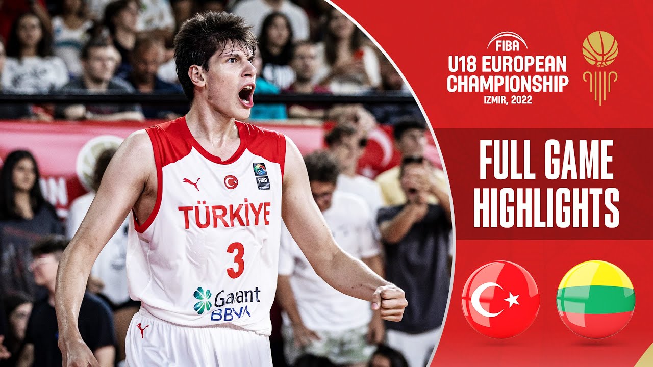 Turkey - Lithuania | Basketball Highlights - Quarter-Finals | #FIBAU18Europe Men