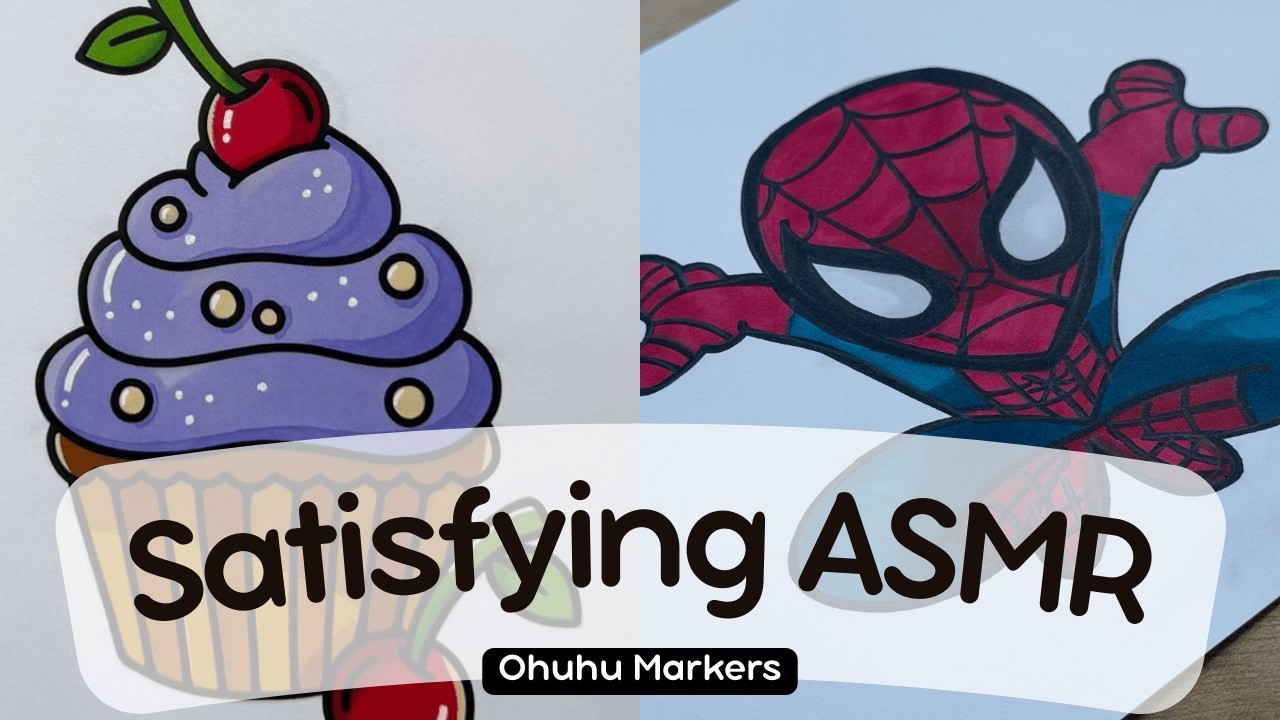 Satisfying Coloring ASMR - Compilation #1 (7 Minutes)