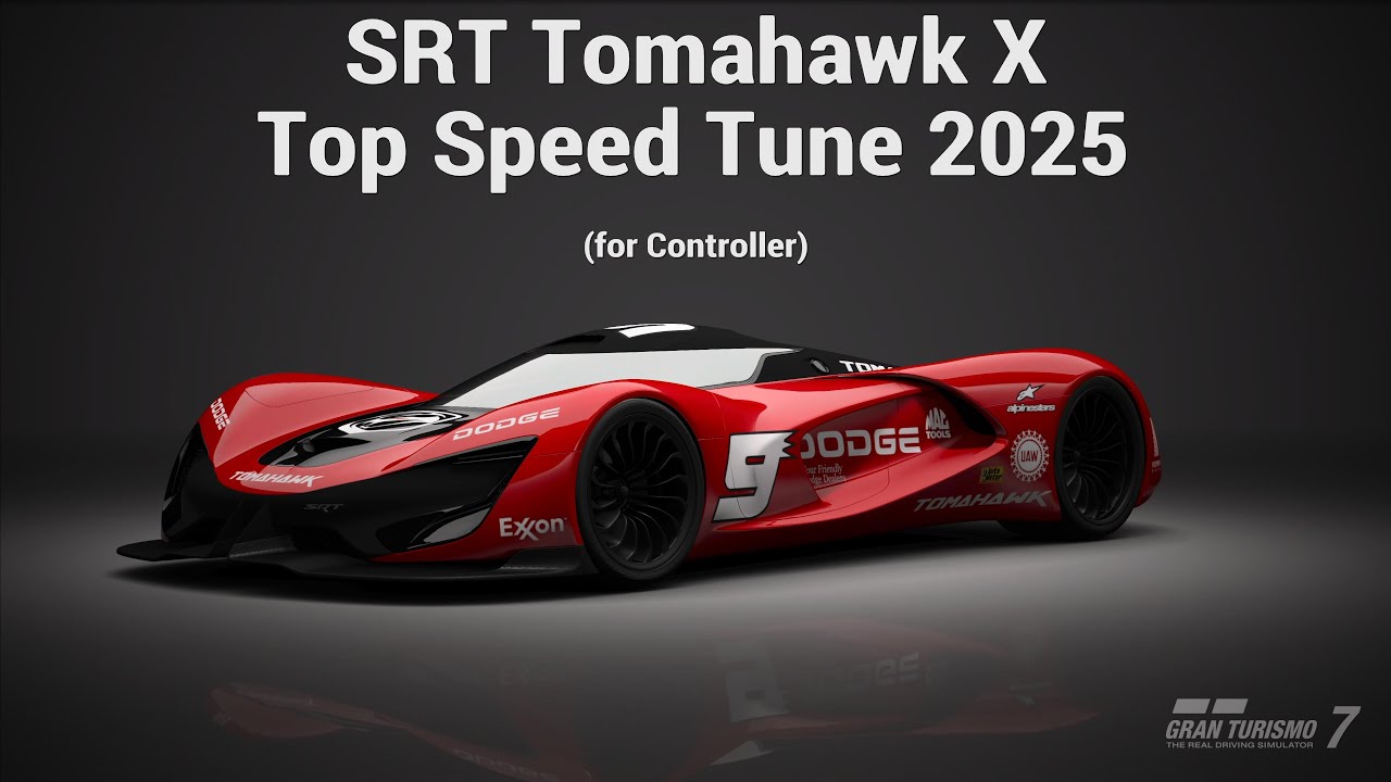 SRT Tomahawk X Top Speed Tune GT7 2025 (Controller) - 420mph+