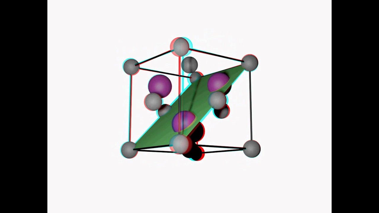 crystal zincblende - 3D - anaglyphe