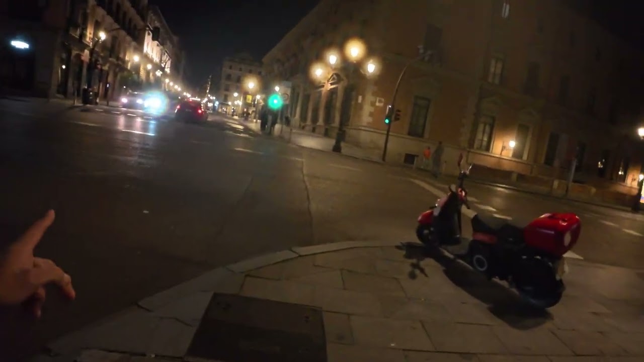 night madrid city walking tour 4k Royal Palace of Madrid