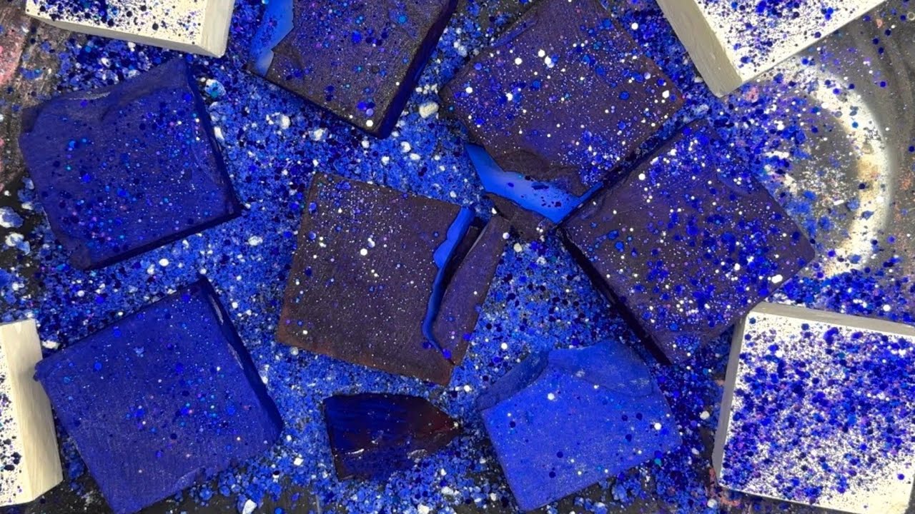 Soft and Crisp Dyed & Fresh Gym Chalk Blocks Crushing | oddlysatisfying SLEEPAID RELAXATION THERAPY