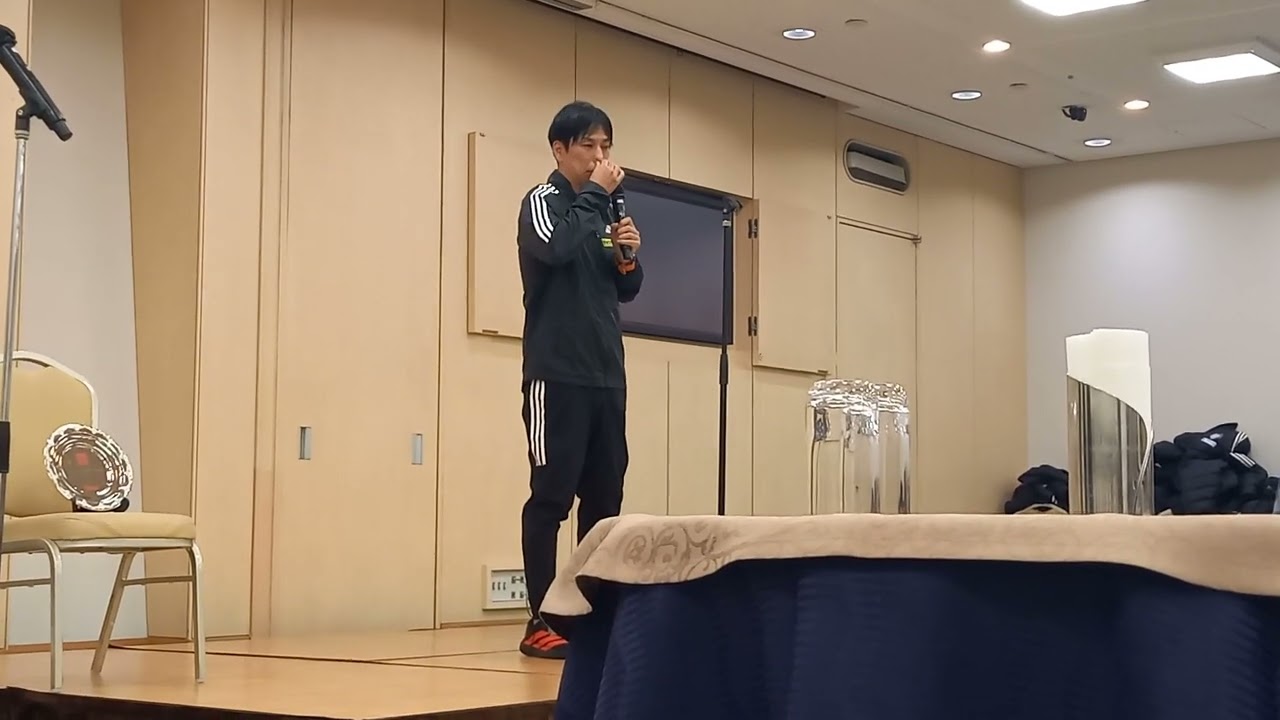 2026年1月3日 國學院大學陸上競技部慰労会 前田監督の閉会の挨拶