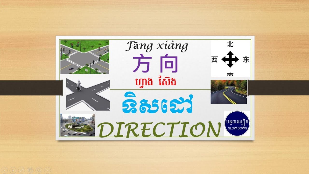 Ep66 រៀនភាសាចិនទិសដៅ， 学中文方向， Study Chinese Direction.