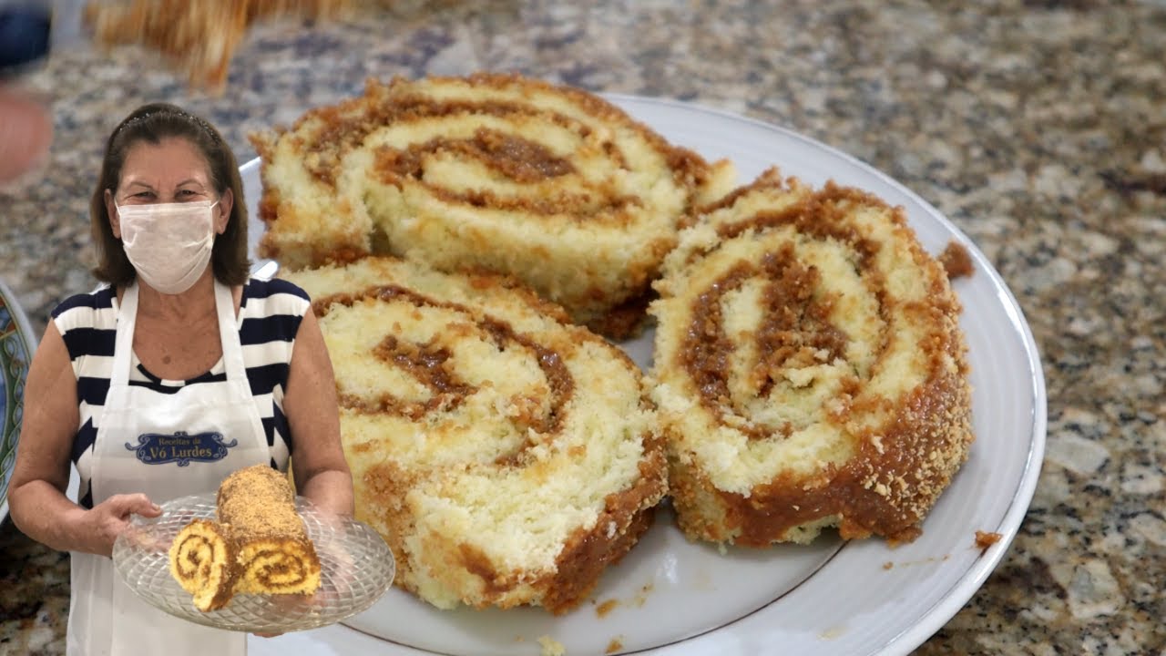 O MELHOR ROCAMBOLE DE DOCE DE LEITE E AMENDOIM (FÁCIL DE FAZER) - RECEITAS DA VÓ LURDES!