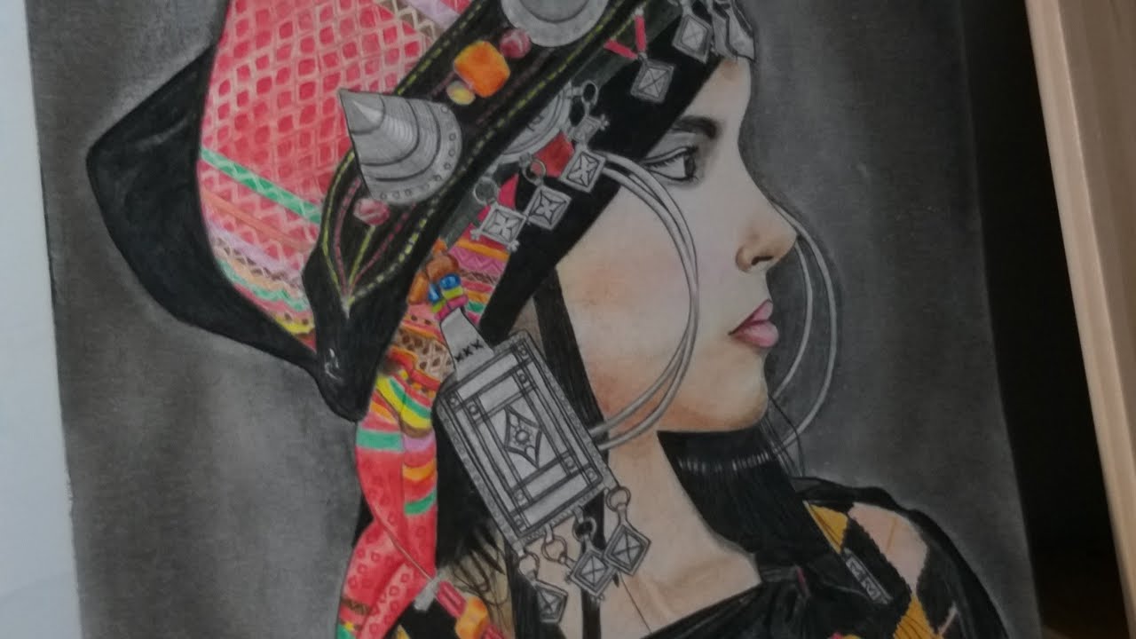 my art  Amazigh woman drawing