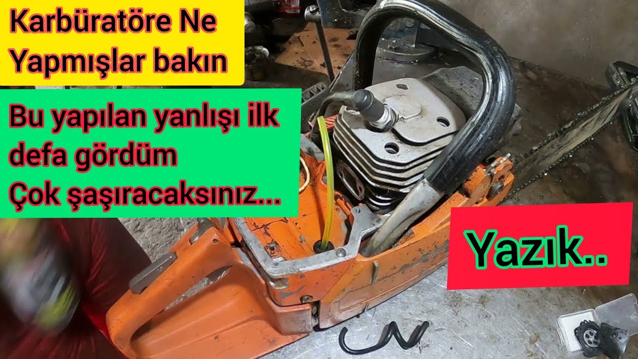 Husqvarna 61 Motorlu Testere Gaz Yemiyor / Ayar Tutmuyor / Husqvarna 61 Chainsaw Not Gasing