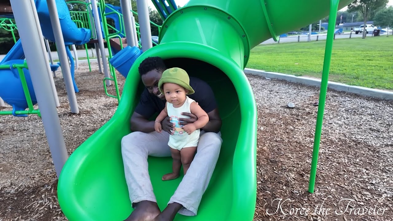 Our First Time at the PARK as a Family in our Small Village in the USA