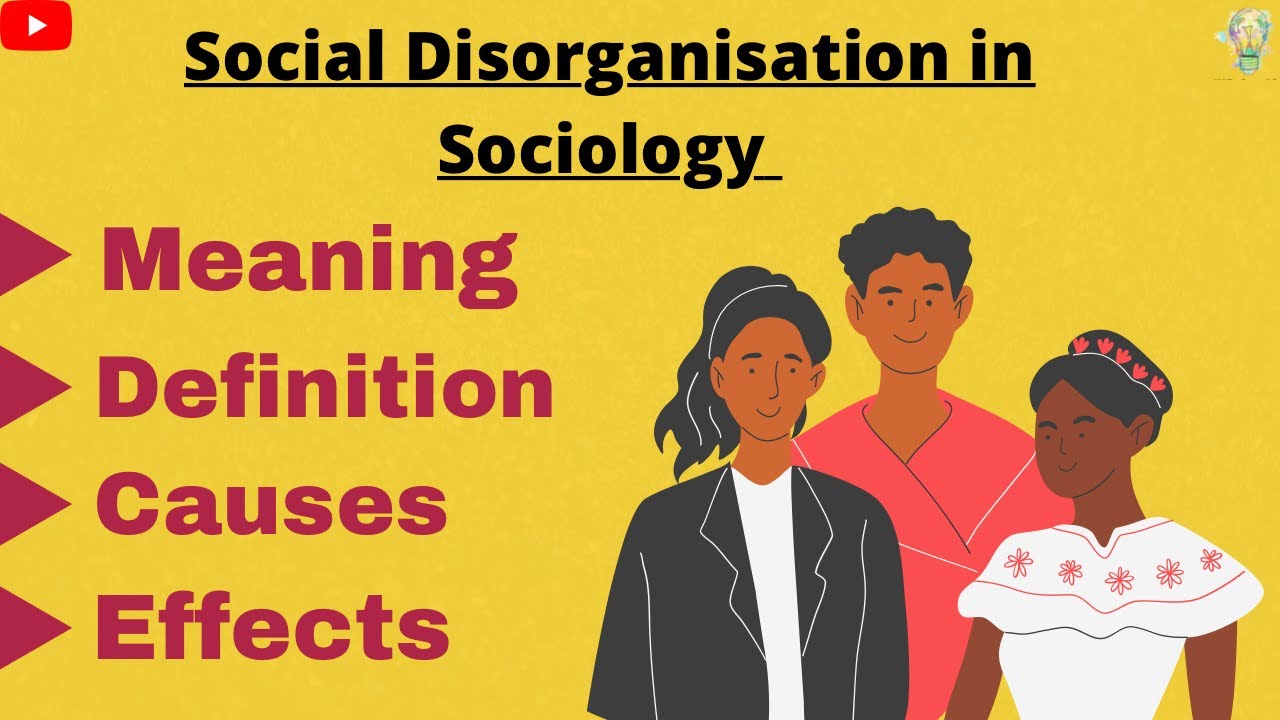 Social disorganisation sociology | Meaning | Definition | Causes | Effects | Examples |
