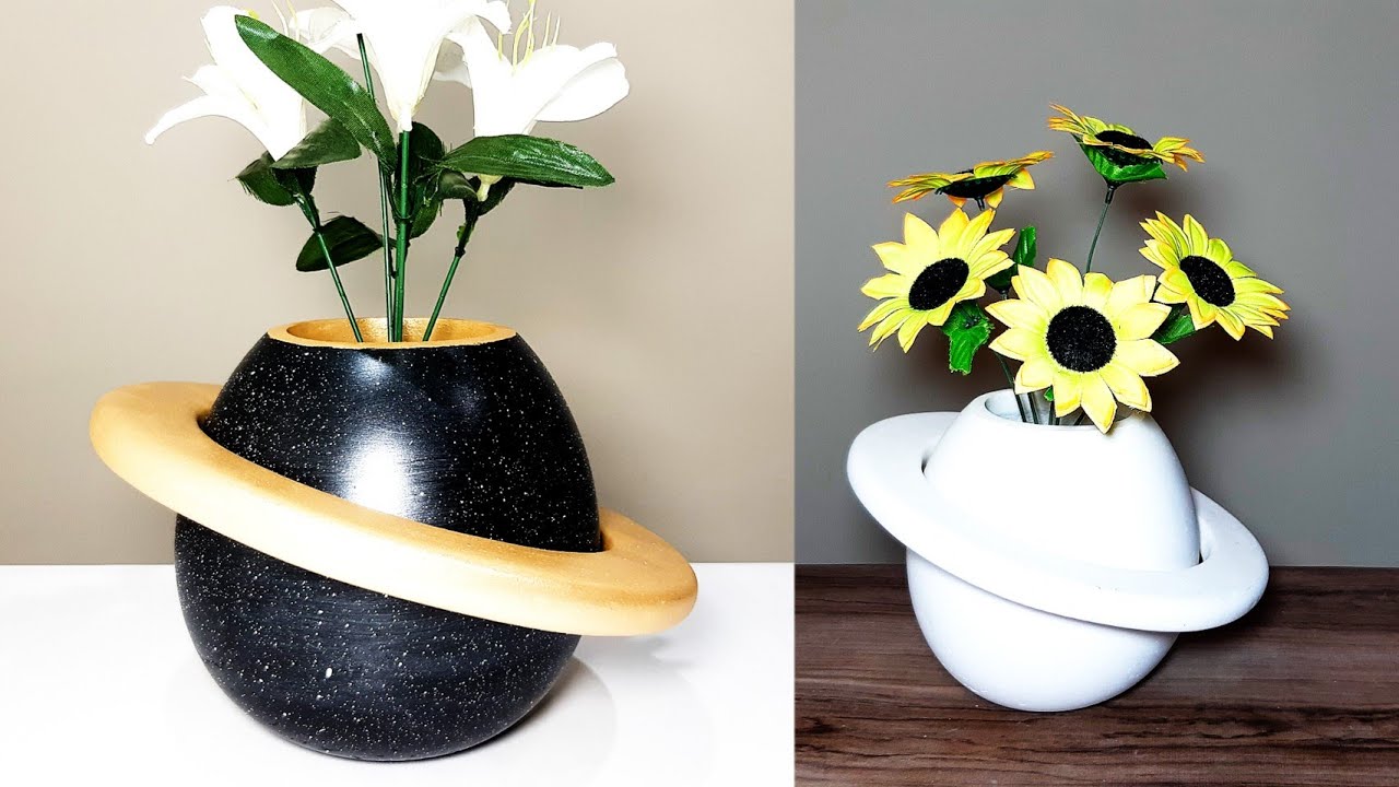 ideia de como fazer vaso decorativo de gesso com bexiga e caixa de papel e ter uma renda extra