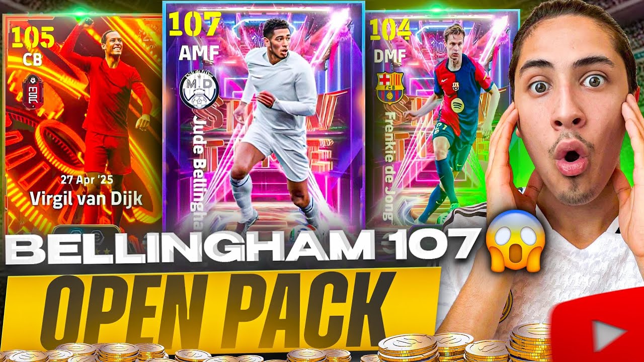 BELLINGHAM 107😱🔥 SHOW TIME & BIG TIME PACK OPENING #efootballmobileuzbekistan