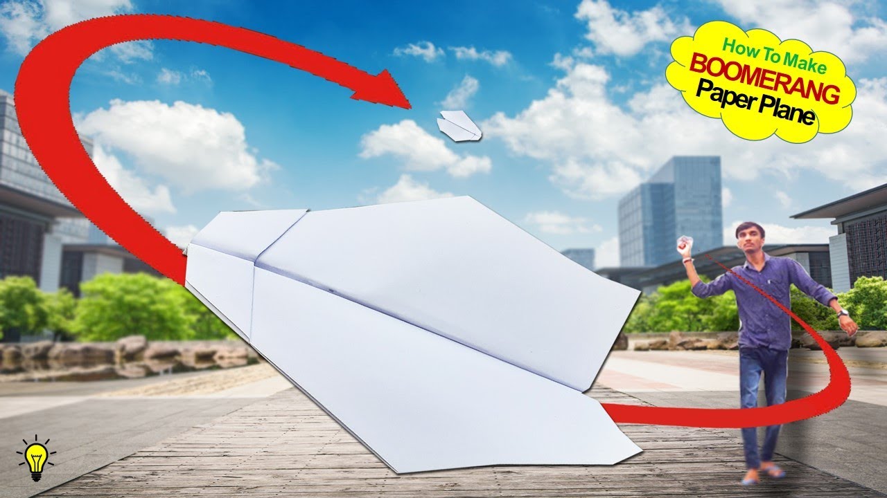 How To Make Boomerang Paper Plane | प्लेन कैसे बनाये? | Paper Boomerang Airplane | Hacks Of Paper