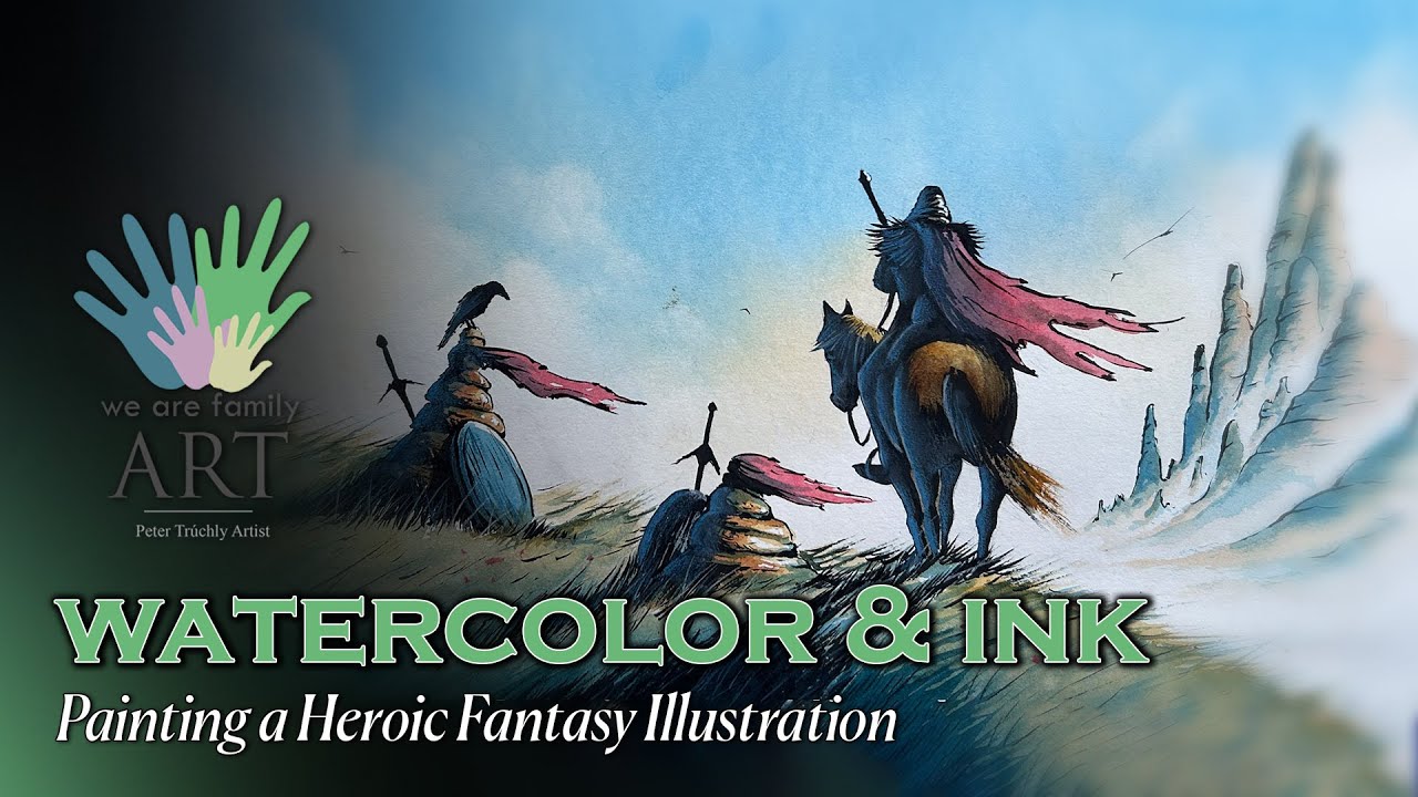 How to paint fantasy watercolor and ink fantasy illustration