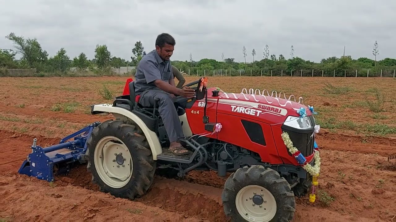 Swaraj Traget 630 4*4 Rotavator Demo