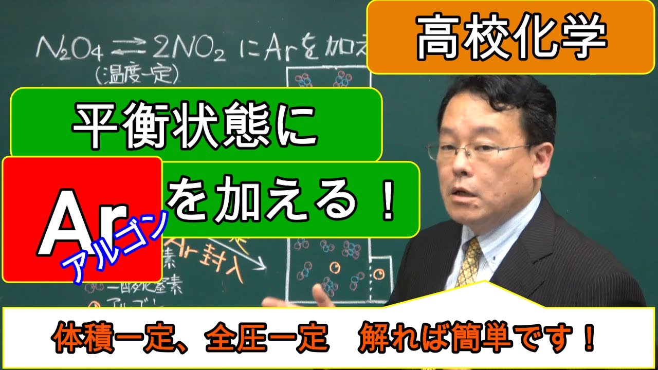 化学平衡　アルゴン　平衡移動　ルシャトリエの原理　高校化学　エンジョイケミストリープラス　124152
