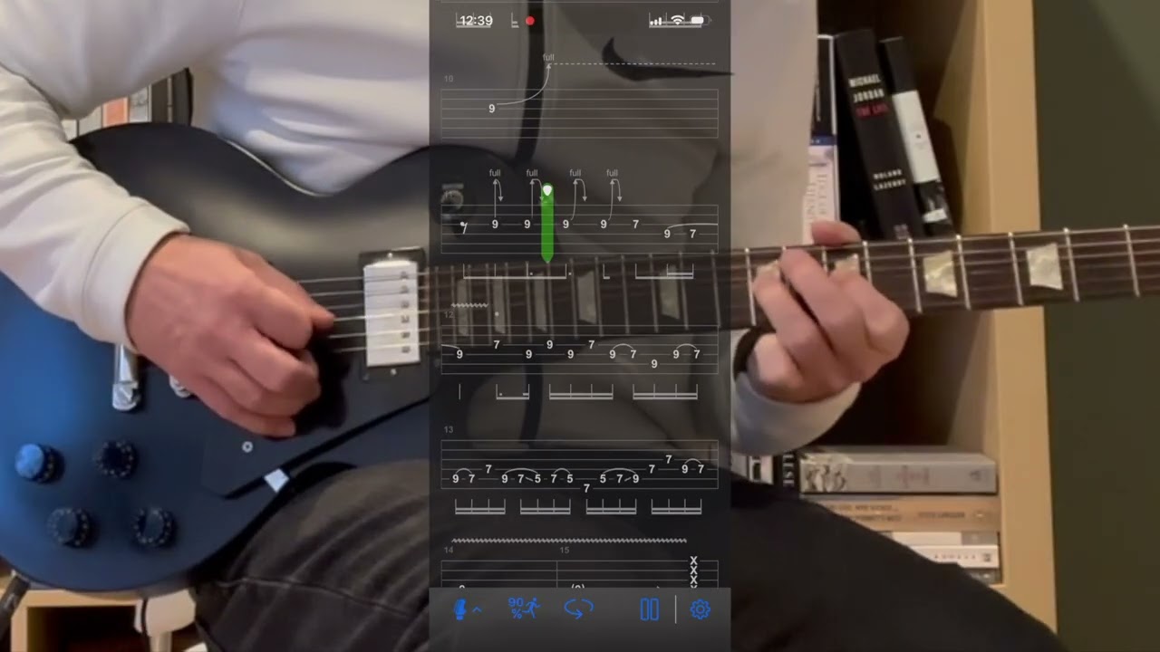 13 - Intro 90% Speed Lead Electric Guitar Practice (Black Betty/Ram Jam)