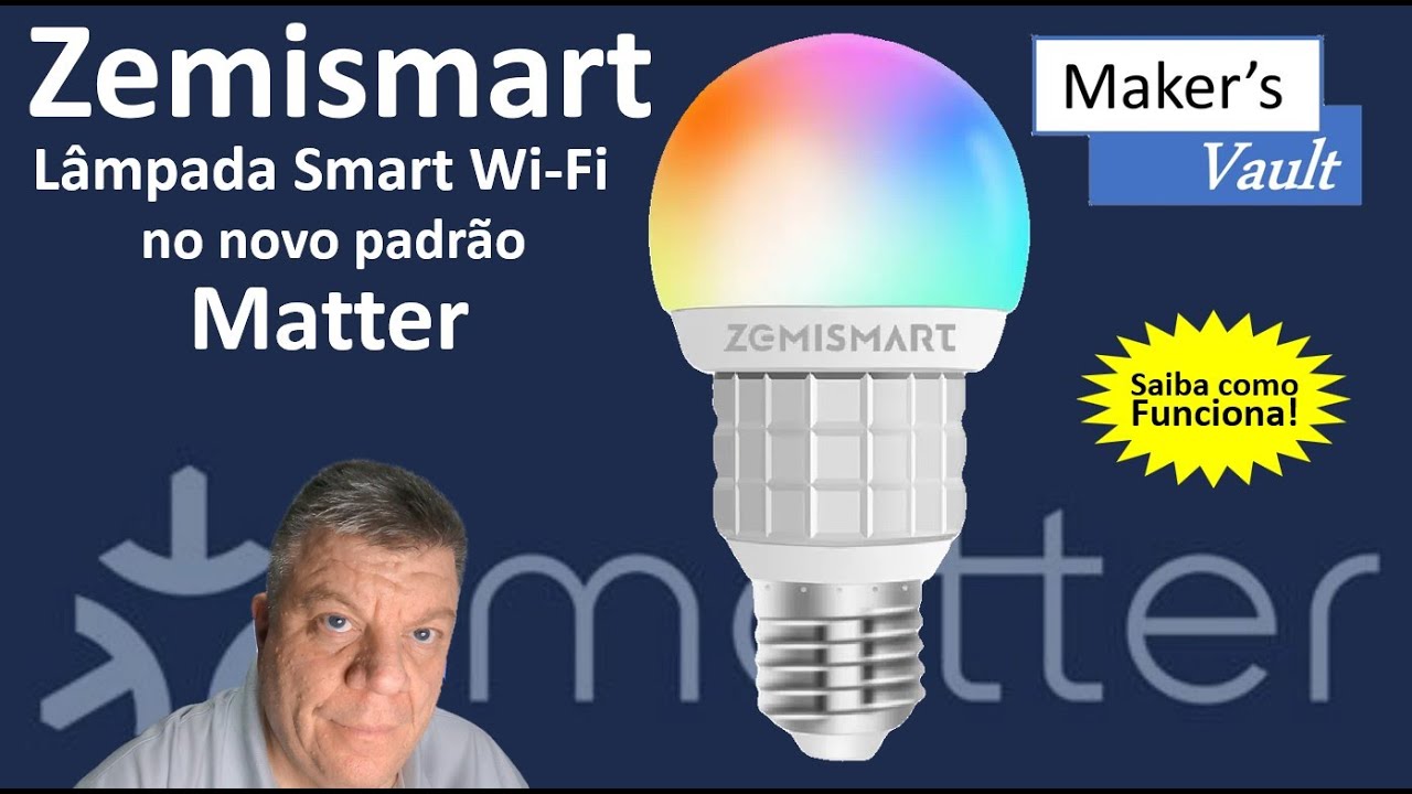 Zemismart Lâmpada Smart Wi Fi do novo padrão Matter - Saiba como Funciona