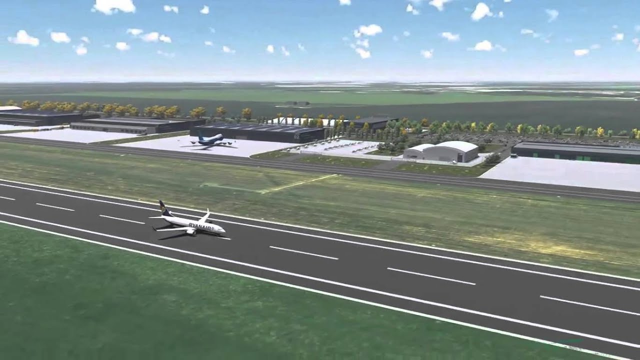 Airport Magdeburg/Cochstedt int. cargo movie russian