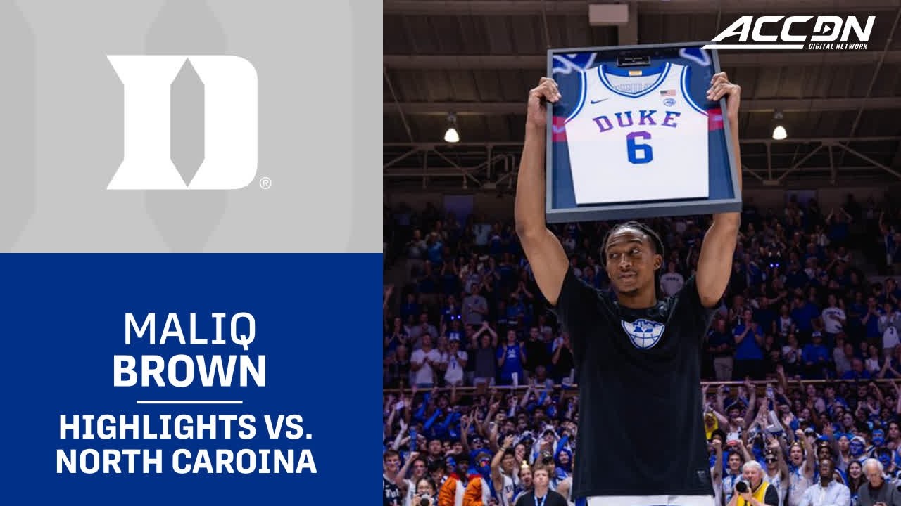 Duke's Maliq Brown Highlights vs. North Carolina