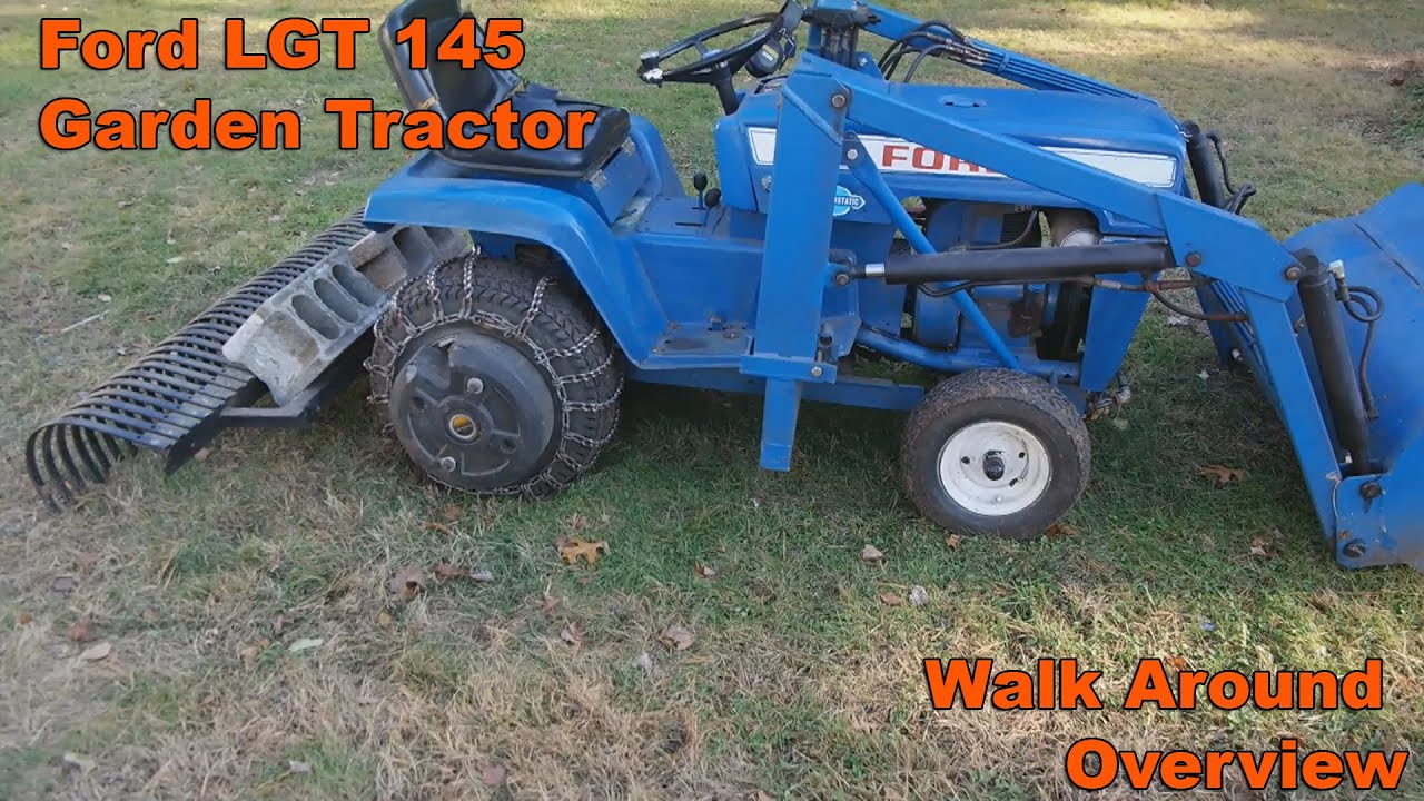 Ford LGT 145 w/ Kwik Way Front End Loader Walk Around and Overview