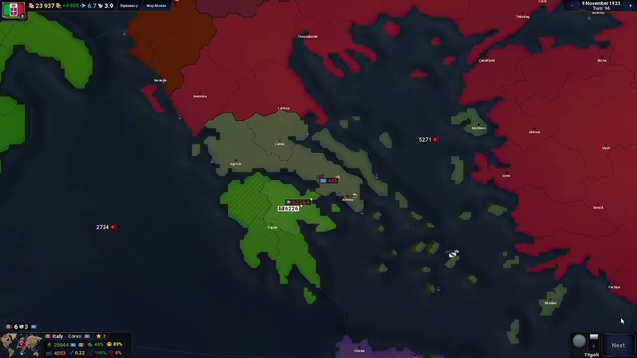 Playing as Italy in my NEW alt history map!