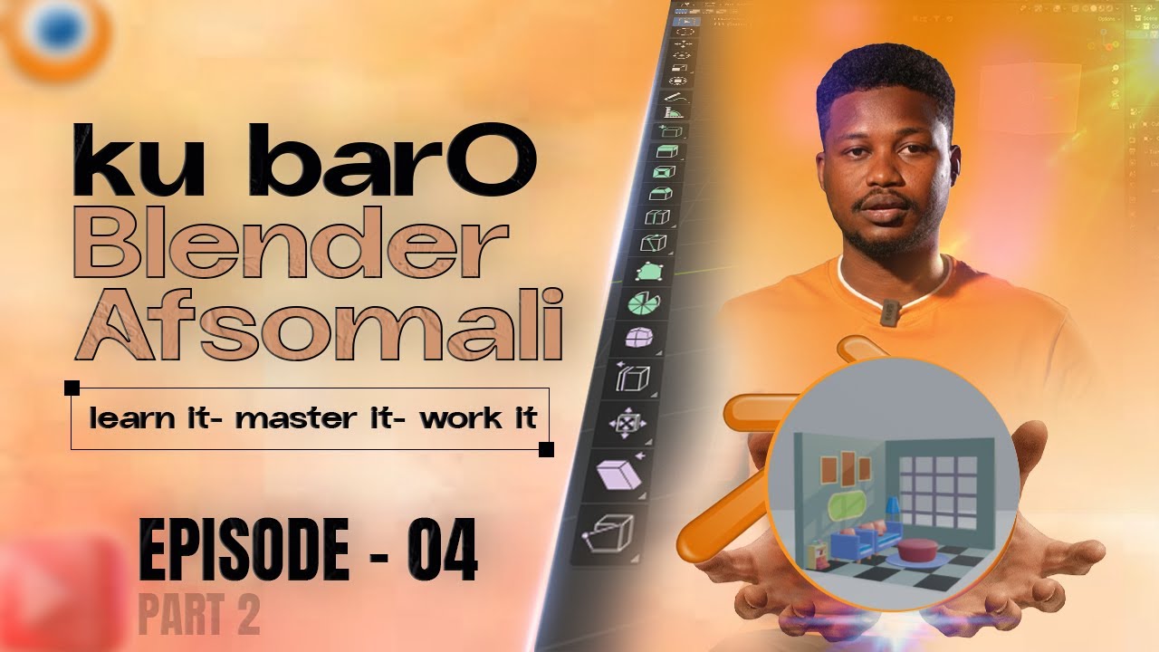 Sida loo sameeyo | Simple Room| how to make simple room in blender | EPISODE-4 / Part -2/ #2026