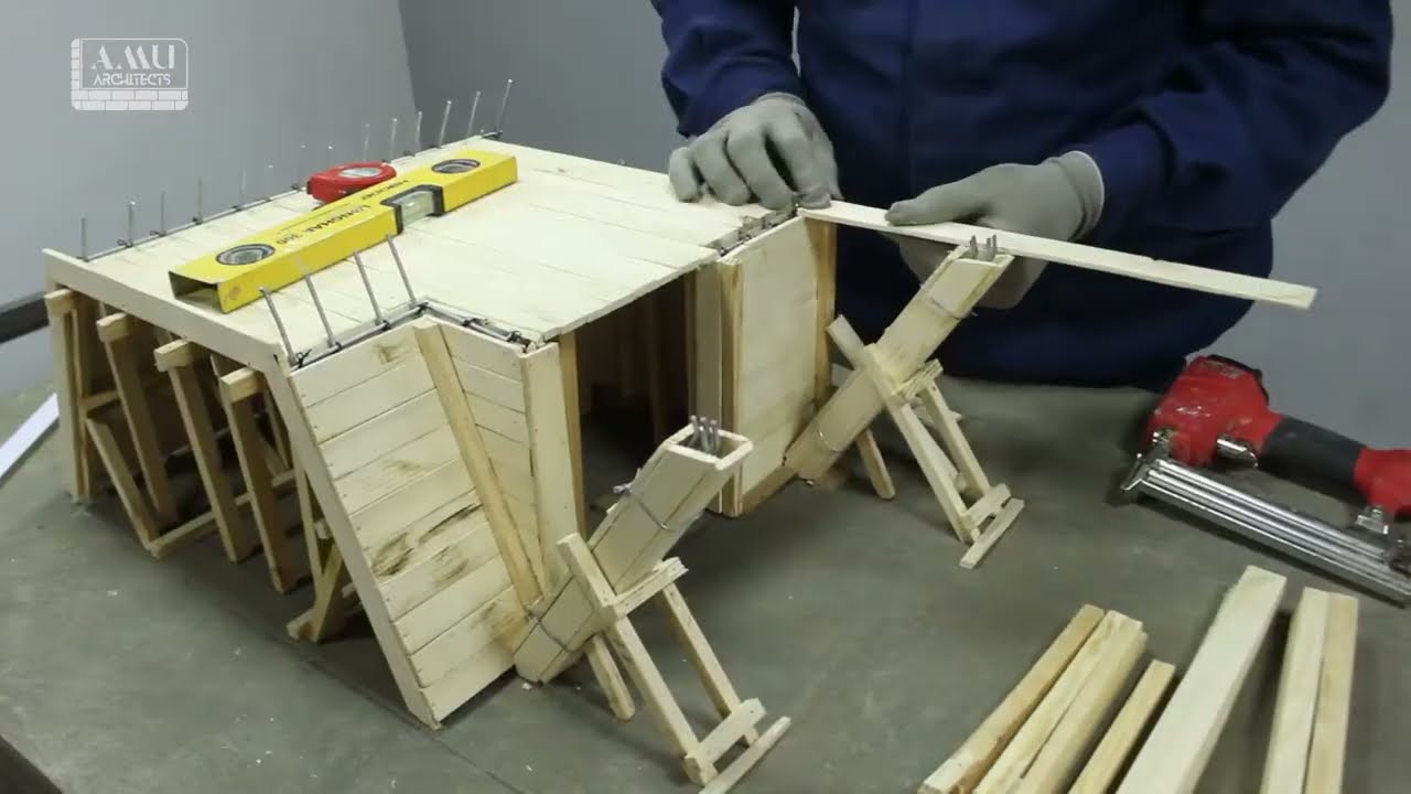 A-Frame Reinforced concrete House Formwork Method & Rebar