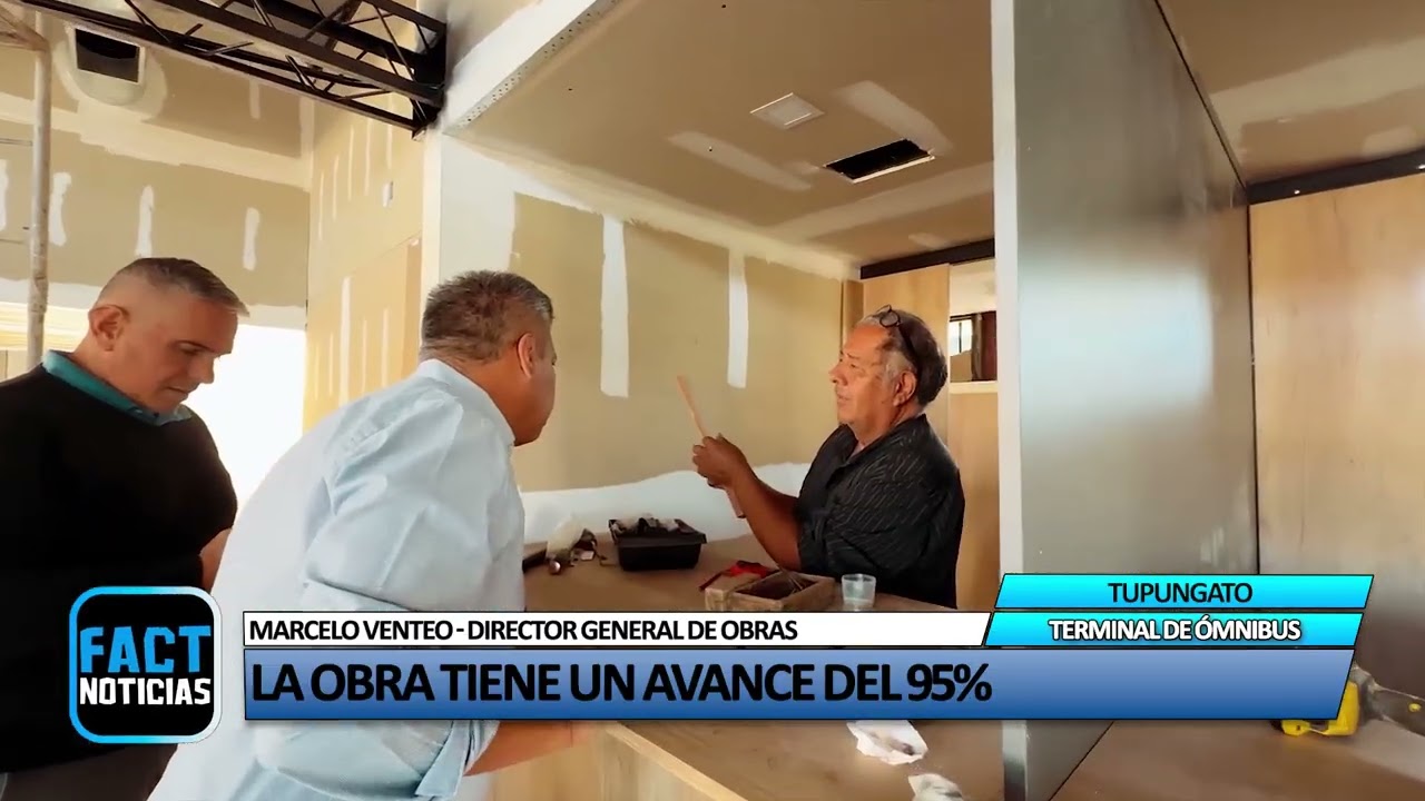 La obra de la terminal de ómnibus de Tupungato tiene un avance del 95%