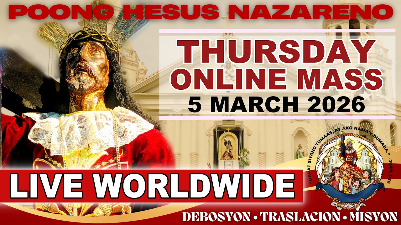 QUIAPO CHURCH LIVE MASS TODAY · 5 MARCH 2026 · THURSDAY (HEALING MASS)