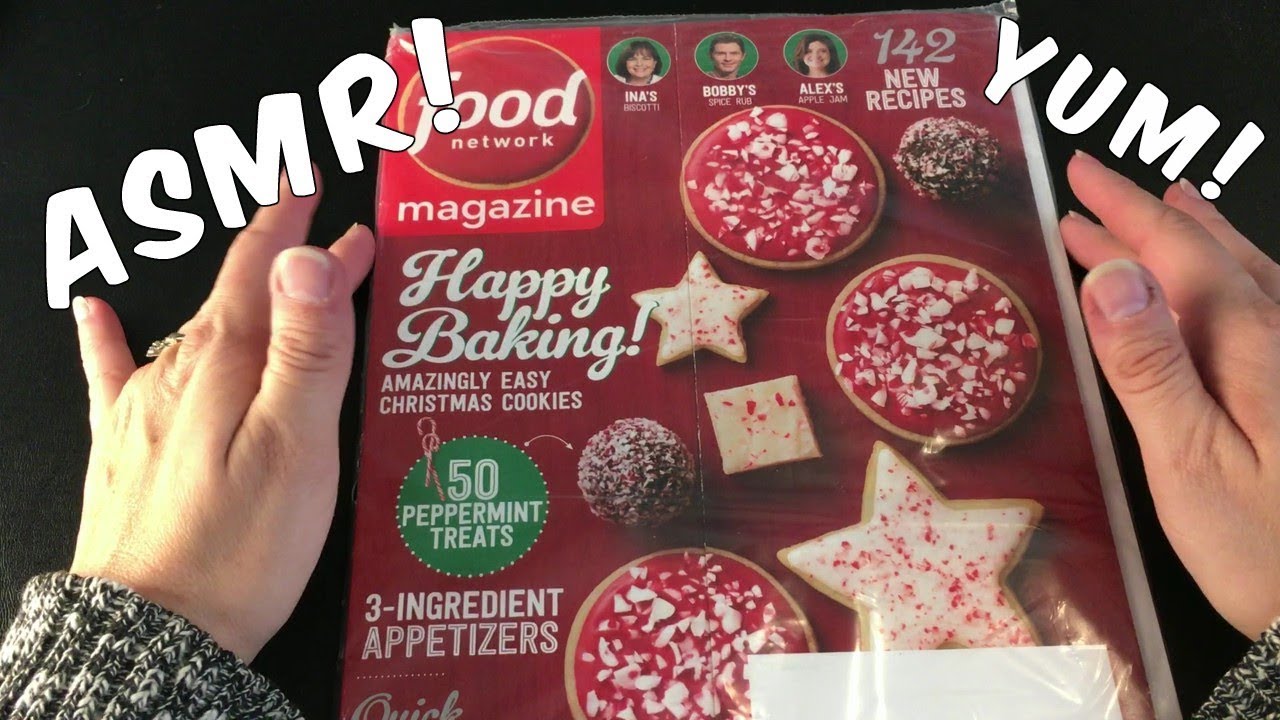 ASMR- A Holiday Food Magazine (Whisper) Come Read With Me!